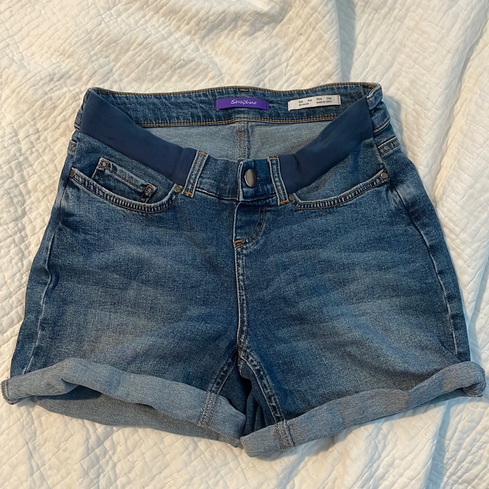 Seraphine Maternity Jean Shorts
